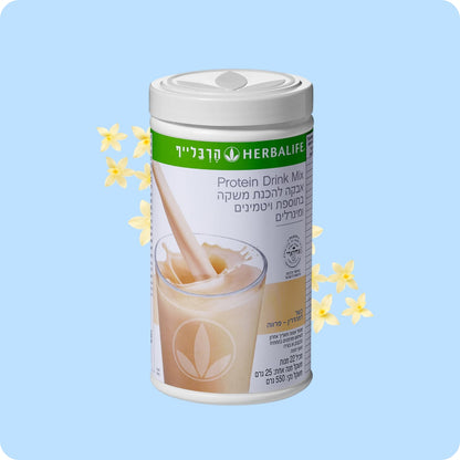שייק הרבלייף כשר למהדרין-פרווה בטעם וניל, 550 גרם, 21 מנות הגשה – תחליף ארוחה איכותי לירידה במשקל ותזונה בריאה